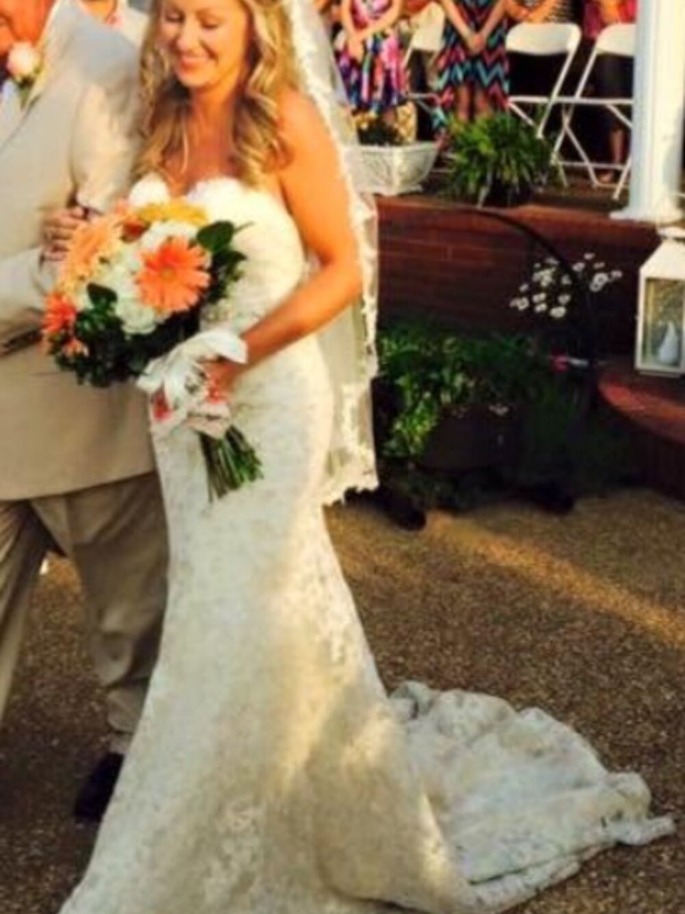 Maggie Sottero Ivory Lace Wedding Dress -Size 6